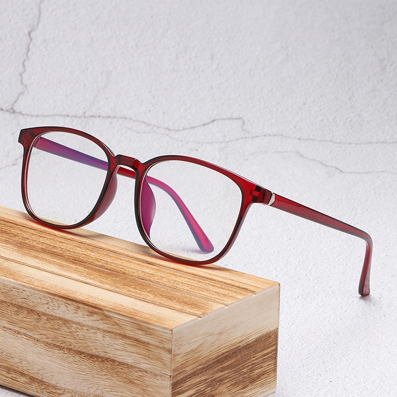Vintage Square Anti-Blue Light Myopia Women Eyeglasses Plastic Glasses Frame Classic Men Computer Eye Glasses