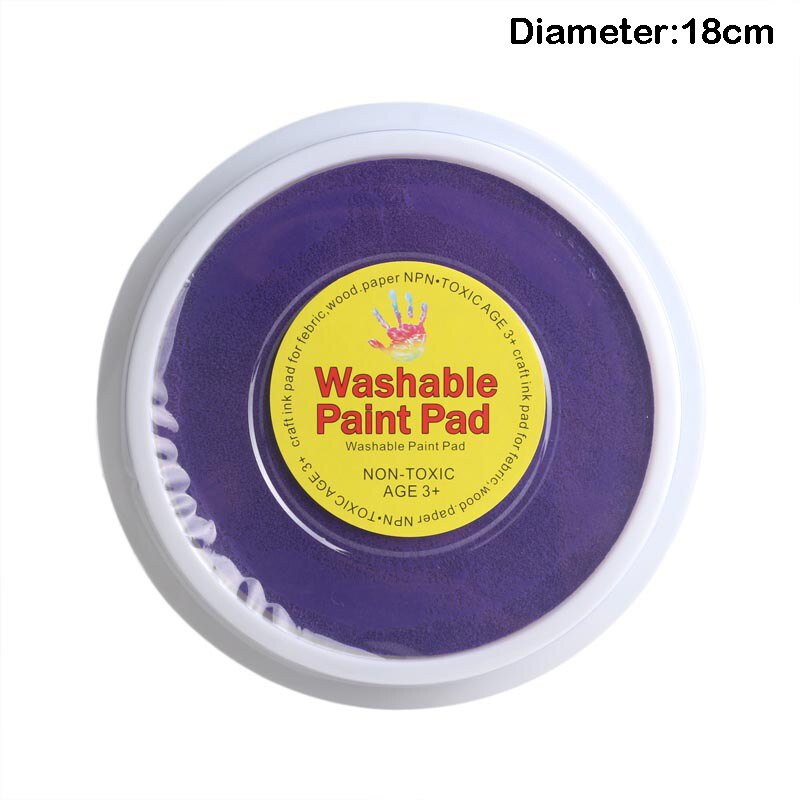 1PC 16-22CM Lots Colors Ink Pad Stamp DIY Finger Painting Craft Art Cardmaking Finger Painting Ink Pad Round Stamp Finger Print: K