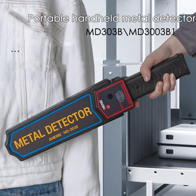Handheld Metaaldetector Beveiliging Wand Draagbare Metal Scanner Met Instelbare Gevoeligheid Geluid Trillingen Licht Waarschuwingen