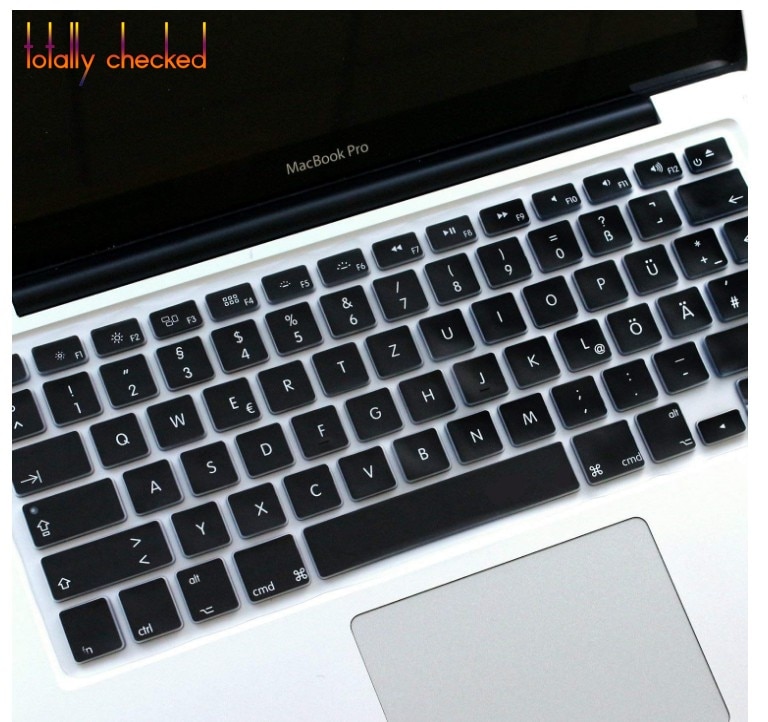 Tysk us enter version tastatur cover beskytter til apple macbook air 13 pro retina 13 '' 15 ''  a1466 a1502 a1398 a1278 a1286