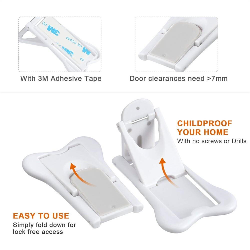 2Pcs Sliding Door Lock for Child Safety Baby Proof Doors & Closets Childproof your