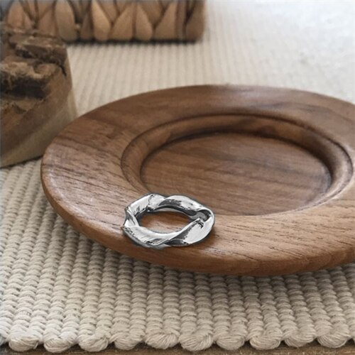 Aomu kvinde ringe acetatplade justerbar ring metal akryl harpiks geometri ringe trendy geometriske vielsesringe: J