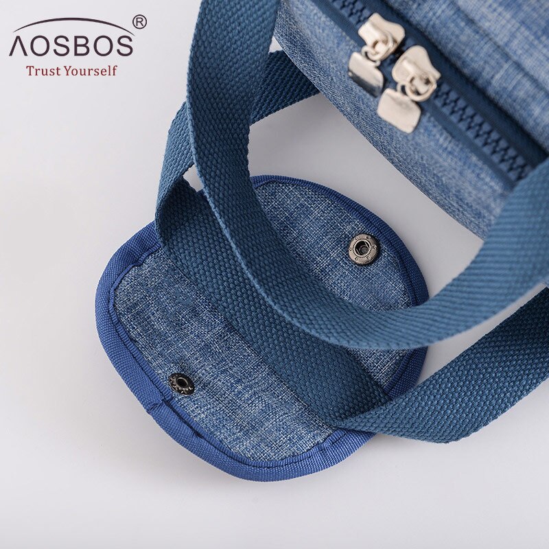 Aosbos-Bolso térmico bolsos para la comida para mujer y niño, Enfriador de Picnic a la , fiambrera con aislamiento, bolsas de mano para comida de viaje