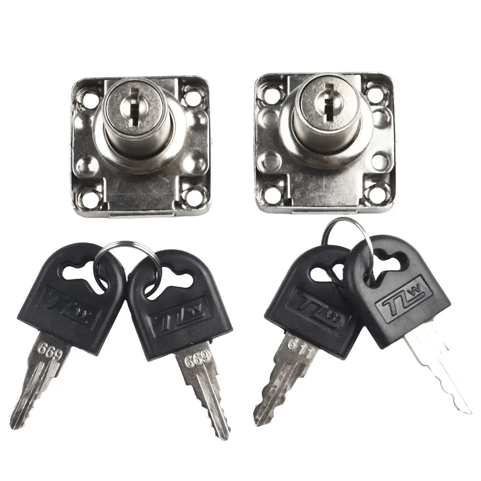 Kastslot Roestvrij staal vergulde ladesloten met sleutels Geschikt voor bureauladen, elektrische kasten en gereedschapskisten