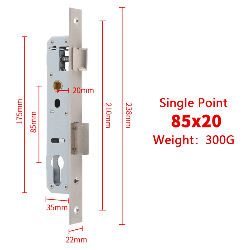 Security Mortise Door Lock Body Aluminum Alloy Courtyard Broken Bridge Stainless Steel Universal Lock Body 8520/8525/8530/8535: Bronze
