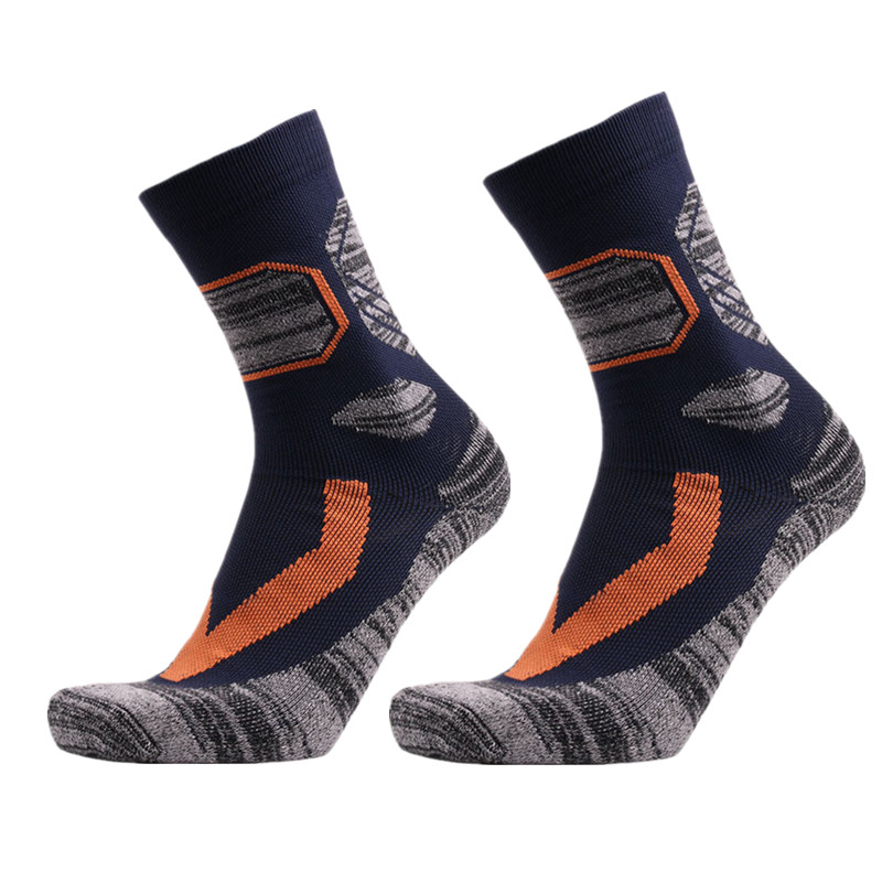 Winter Thermische Ski Sokken Thermosocks Mannen Vrouwen Katoen Spandex Sport Snowboard Sokken Wearable calcetines de ciclismo: deep blue