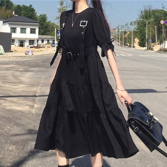 Japanese Vintage Velvet Midi Dress (M)