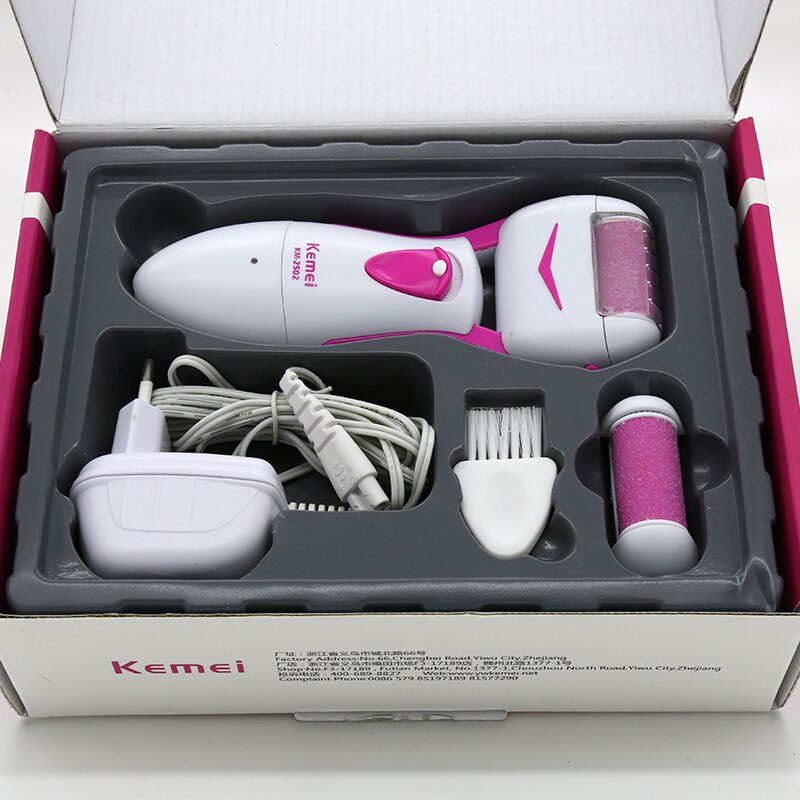 Kemei electric callus remover Top Electric Pedicure Tools Foot Care Tool Pedicure Velvet Smooth Machine Callus Foot file