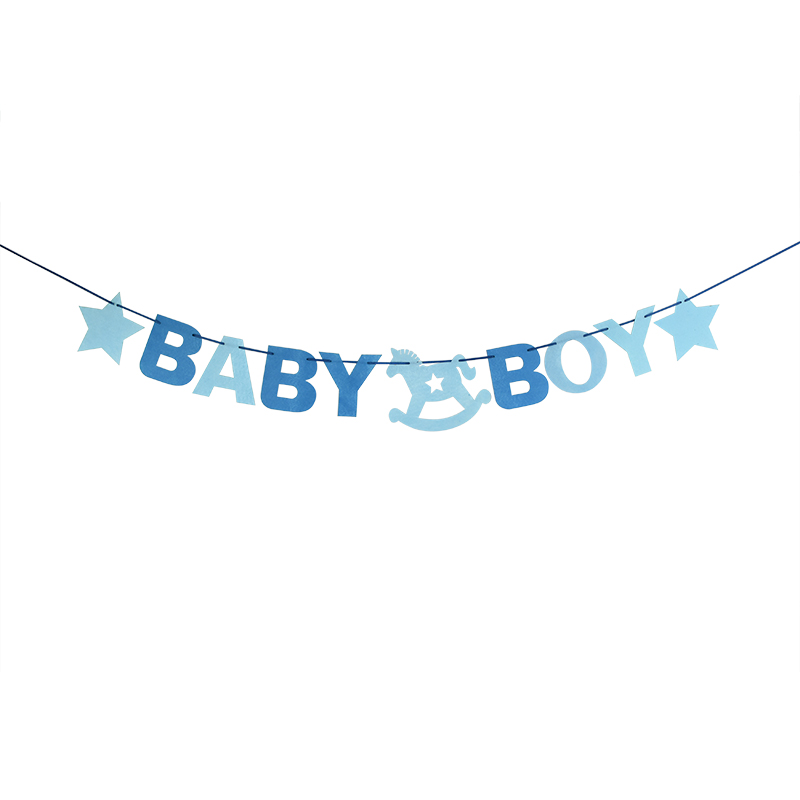 1 sett stoff rosa blå baby shower girlander bunting banner gutt jente baby dåp barn barn bursdagsfest dekorative forsyninger