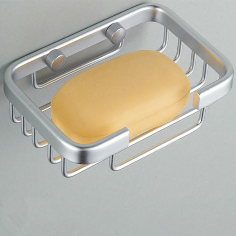 Aluminium Badkamer Accessoires Draagbare Vierkante Opslag Shampoo Box Zeepbakjes