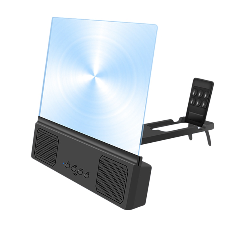 14 Inch 3D Bluetooth Speaker Mobile Phone Bracket Amplifier Two-In-One Phone Bracket Large Anti-Blue: Default Title