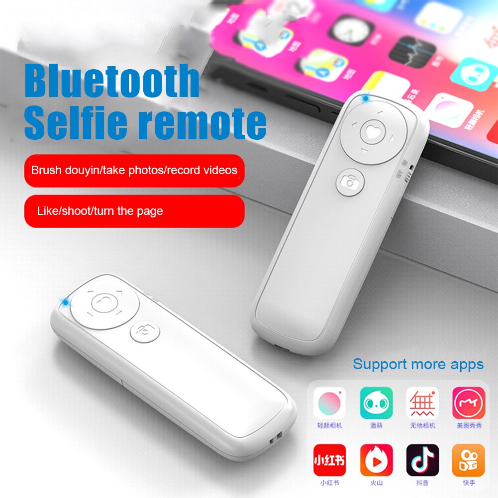 Draadloze Afstandsbediening Draagbare Bluetooth-Compatibele Ontspanknop Schieten Foto Knop Voor Ios Android Smartphone