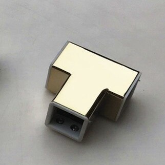 304 Stainless Steel Titanium Gold Square Shower Room Pull Rod Fittings Bathroom Glass Fixed Clip Pull Rod Glass Flange: T-connector