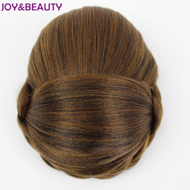 JOY &amp; BEAUTY-moño de pelo sintético para mujer, moño de pelo trenzado, rodillo de rosquilla, pieza de cabello de fibra de alta temperatura, 6 colores