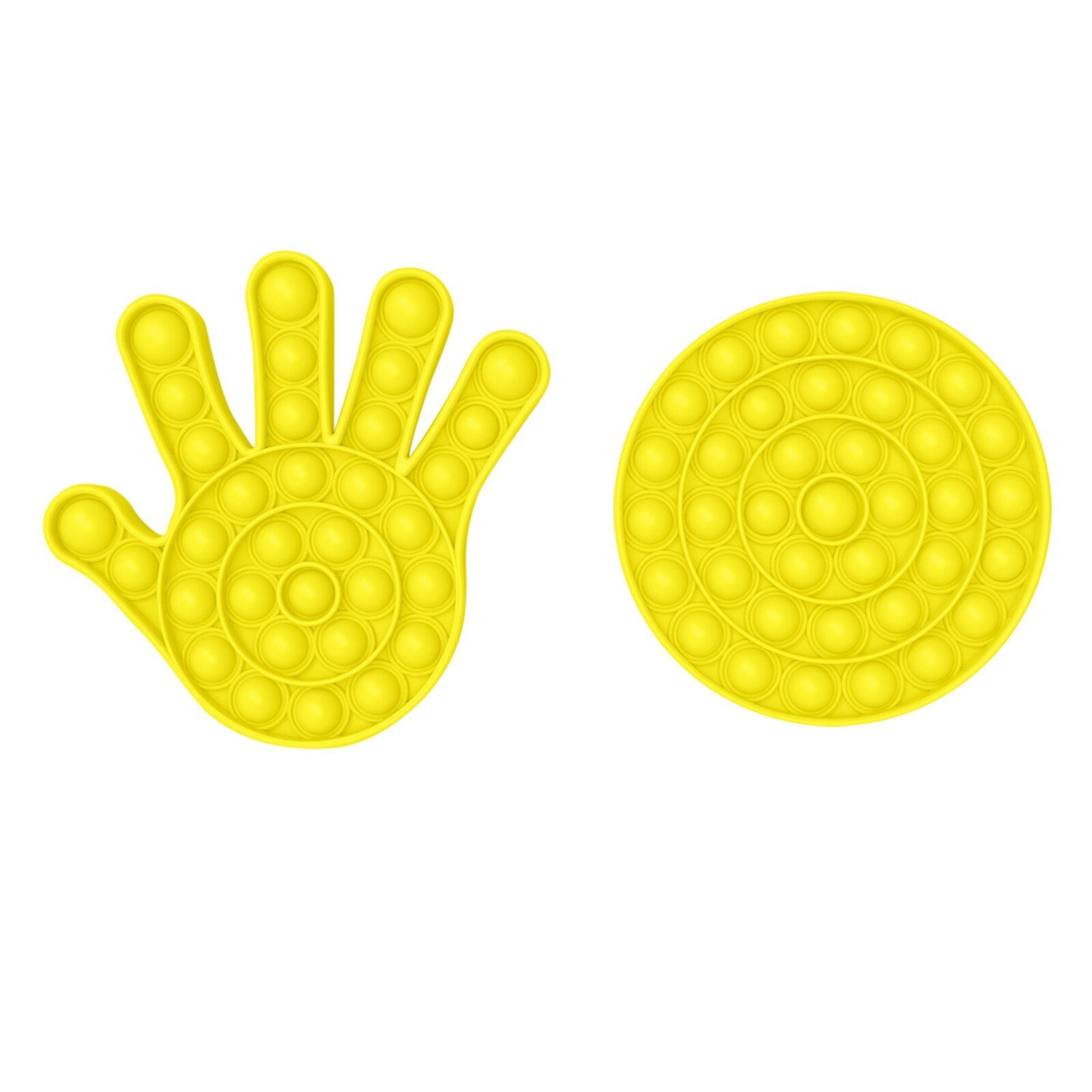 Colorful Push Bubble Fidget Sensory Toy Adult Antistess Autism Special Needs Stress Reliever Toys for Chidren Christmas: Yellow 
