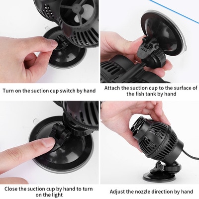 Aquarium golfmaker pomp 6w / 12w / 24w kleine stille surfpomp aquarium visblazer mestpomp golfmaker machine stromingspomp