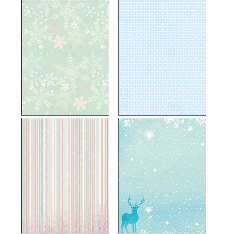 Snowflake ChristmasScrapbooking Background Paper Pads 8inch Patten Papers for DIY Card Making Scrapbook Junk Journal Paper Craft
