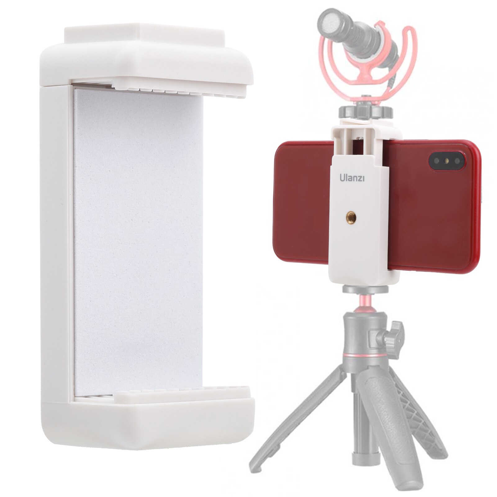 Ulanzi ST-06/ST-07/ST-17/ST-19 suporte do telefone tripé montagem câmera sapata quente smartphone clipe 360 ° rotação universal para câmera dslr: ST-07 White