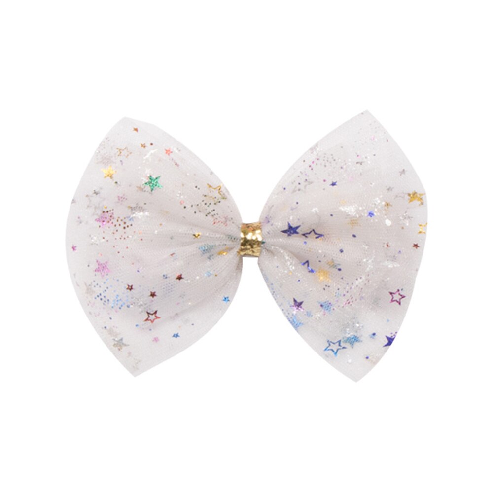 Lazos de hilo de lentejuelas para niñas pequeñas, horquillas de Organza hechas a mano con Clips, tocado de Boutique para niñas, accesorios para el cabello: E