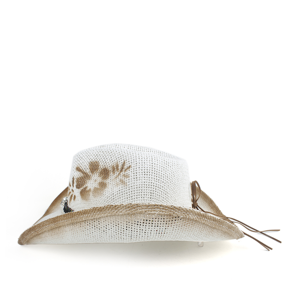 Western cowboy hat til kvinder halm kvast sombrero hombre strand bred rand cowgirl jazz sol hat størrelse 56-58cm