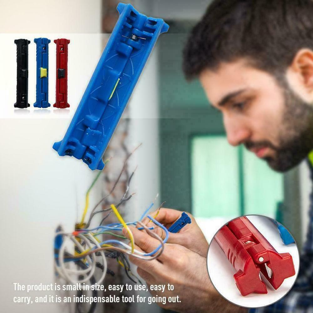Cylindrical Wire Stripper Cutter Multi-function Electric Pen Cable Coaxial Stripping Tool Tool Pliers Rotary Machine Puller E7K4