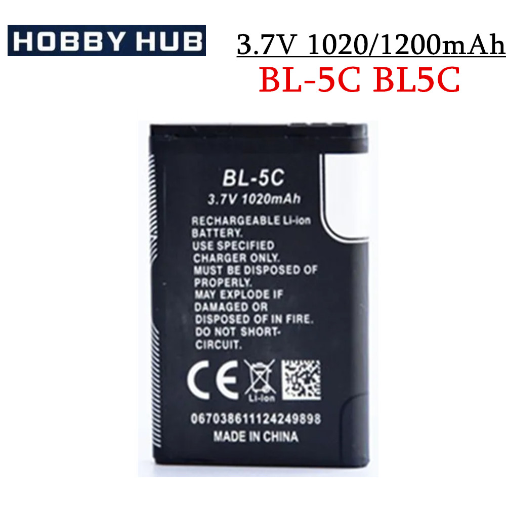 BL 5C BL5C BL-5C batería de polímero de litio para Nokia, 3,7, 1100, 1110, 1200, 1208, 1280, 2600, 2700, 3100, 3110, 5130, 6230, 1600
