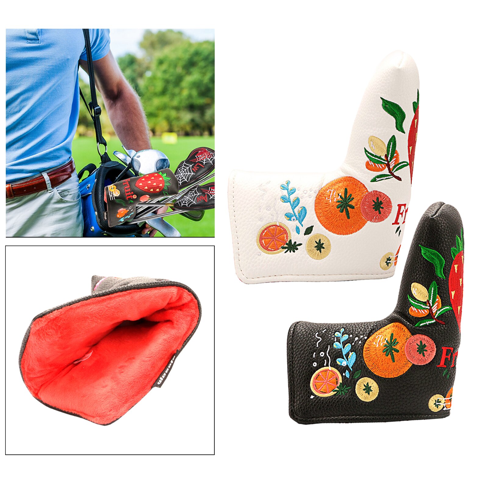 Funny Golf Blade Putter Headcover Magnetic Closure Club Protector Head Cover