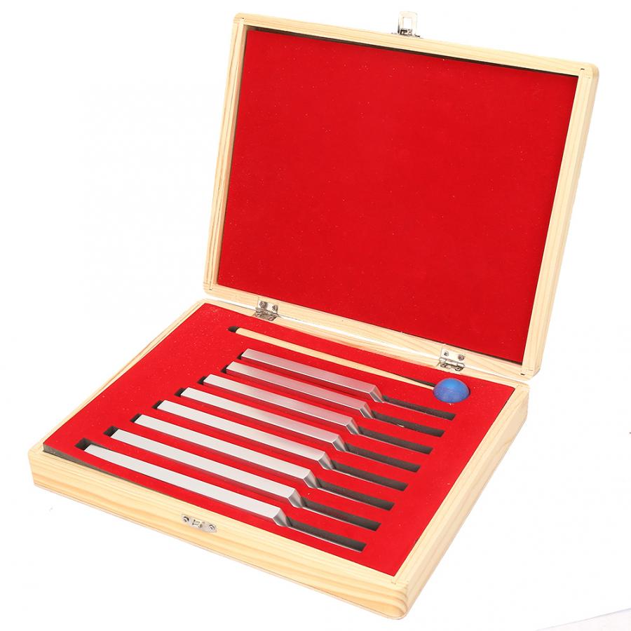 8 Pcs Aluminum Alloy Silver Neurological Tuning Fork Set for Healing 256~512Hz