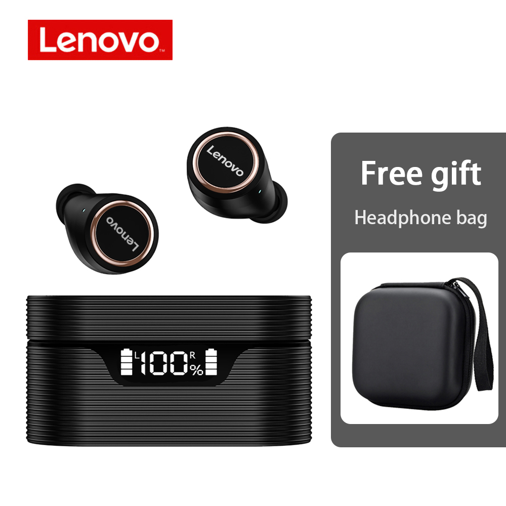 Originele Lenovo LP12 XT82 XT91 XT95 Bluetooth Oortelefoon Draadloze Hoofdtelefoon Sport Headset QT81 LP3 HQ08 Intelligente Led Display: LP12 Black-Case