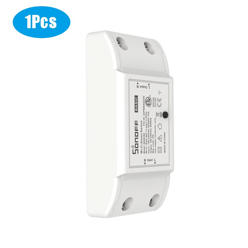 SONOFF Basic R2 DIY WiFi Switch Smart Home Timing Remote Control Sonoff Interruptor Work With Alexa Google Home Alice eWelink: 1Pcs