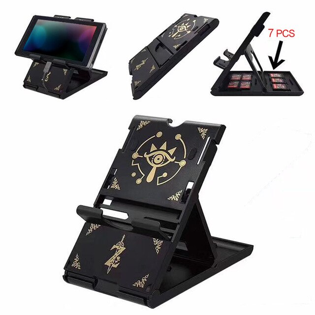 Portable Nintendo Switch consola de juegos soporte para Nintendo Switch teléfono Pad púrpura soporte NS accesorios de viaje ajustables: Transparente