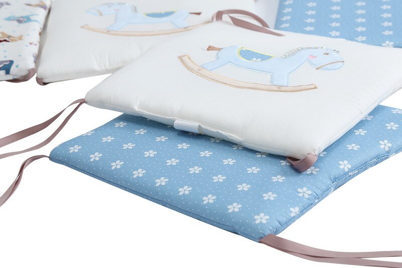 6 Stuks 30*30 Cm Fluwelen Katoenen Baby Bumper Ademend Beddengoed Baby Baby Wieg Bumper Bed Protector Baby Kids katoen