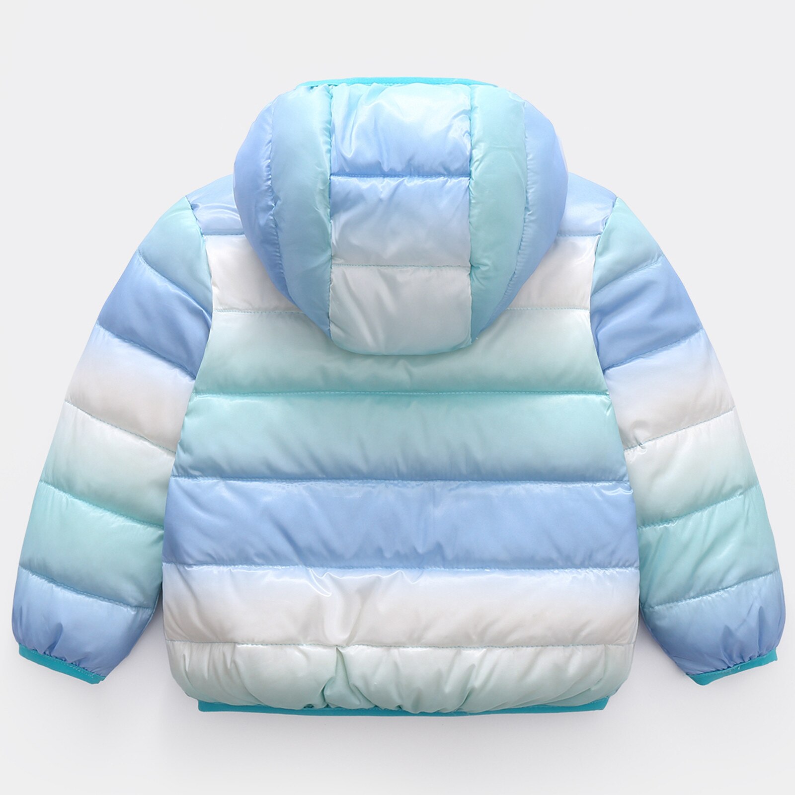 Baby Winter Rainbow Jacket Newborn Baby Boys Girls Long Sleeves Tie-dye Hooded Coat Zipper Warm Clothes Куртка Зимняя Женская