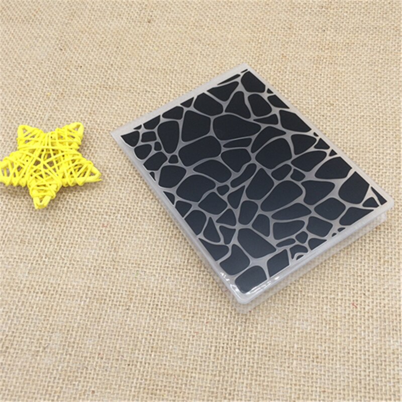 Plastic Embossing Folder stone cobblestone pattern DIY scrapbook album card packing decoration cutting dies paper craft