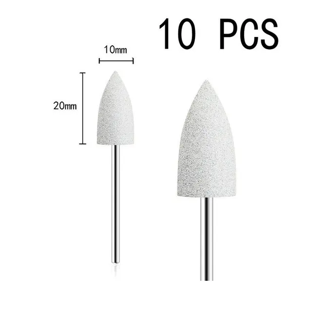 10 teile/satz Silikon gummi Polierer Schleifen Kopf 2,35mm Schaft Nagel bit Nagel Elektrische Maniküre Bohrer Maschine Zubehör
