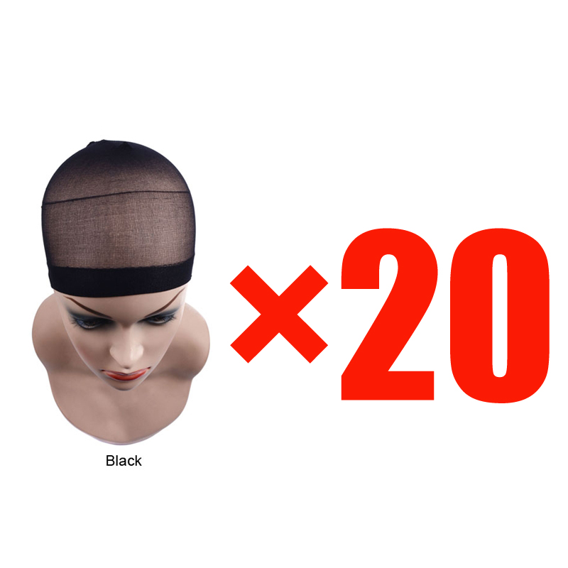 Red elástica para el cabello para mujer, gorro tejido con forro negro, redes para el cabello cómodas, gorro de peluca de rejilla con extremo abierto,: Rojo