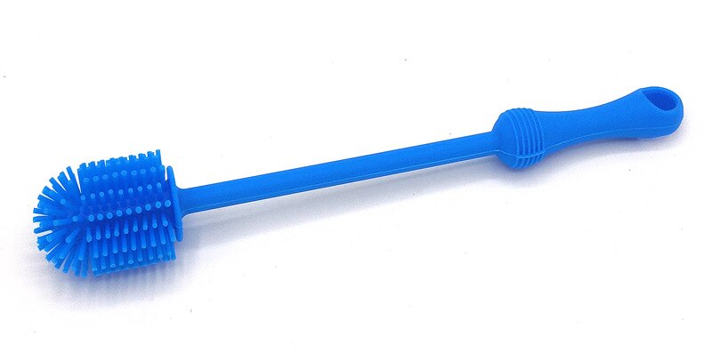 Biberons lavage biberon brosse -nés frottant Silicone nettoyage longue poignée multifonction nettoyant outil: Blue