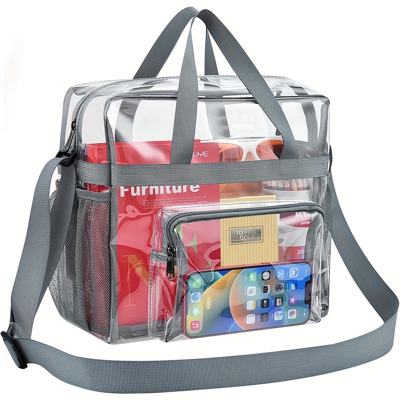 Portable PVC Travel Bag with Large Capacity and Transparent for Easy Organization and Washing: GRAY