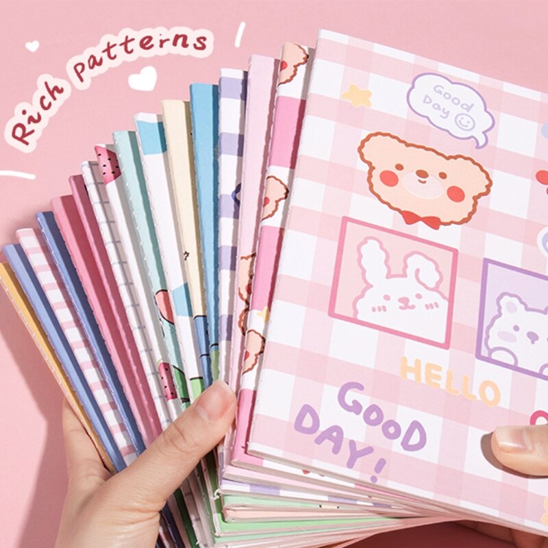 Cute Softcover Notebook Cartoon A5 Notebook 30 Sheets for Office School Home Cartoon Animal Soft Cover Student Notepad