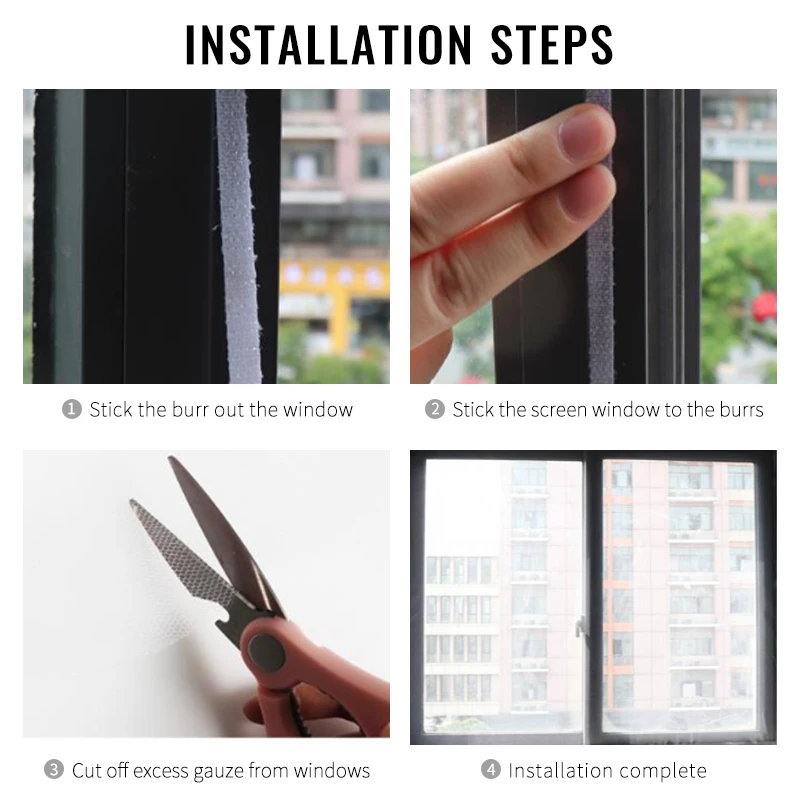 Moustiquaire auto-adhésive d'intérieur, bricolage, anti-insectes, rideaux, filet de fenêtre, Protection, maille, Textile de maison, lit, jardin