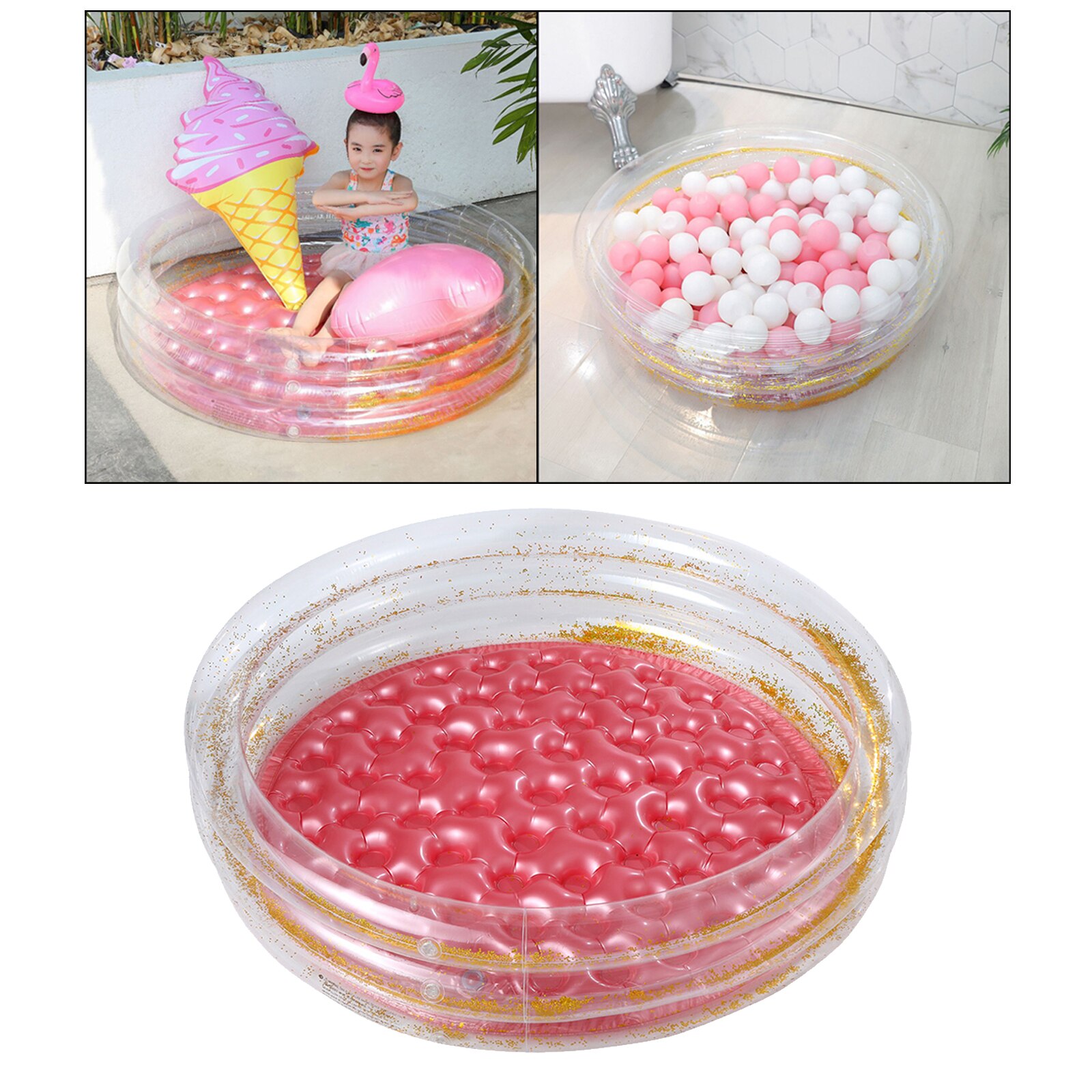 Summer Home Kids Baby Swimming Pool Inflatable Bathing Bathtub Water Fun: 120x25cm