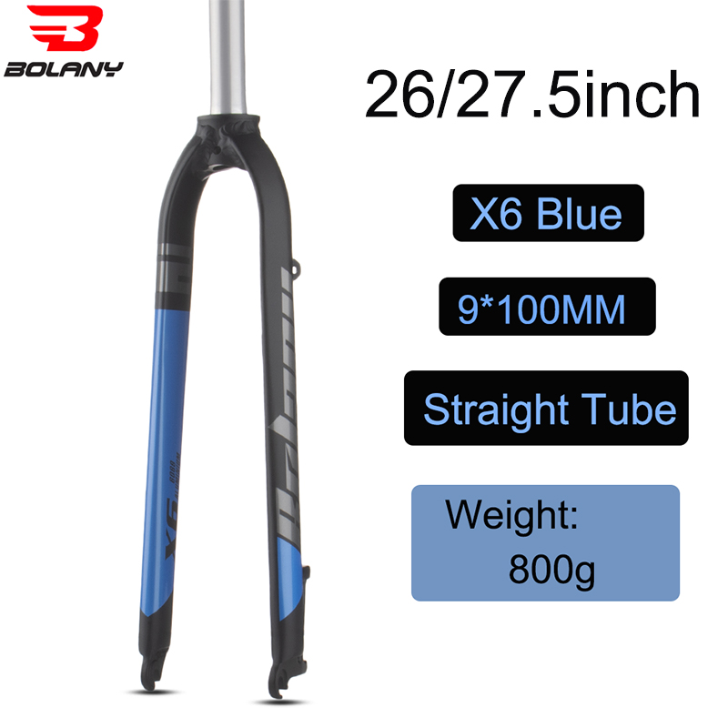 Bolany X6 Matte Rigid Fork FIt 26/27.5/29inch Aluminum Alloy Mountain Bike Fork Straight Tube 28.6mm A-pillar MTB Hard Fork: PURPLE