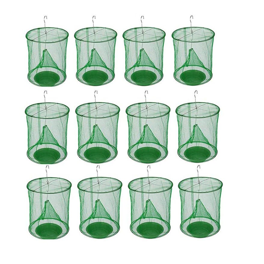 12Pcs Ranch Fly Trap, Flay Catcher, meest Effectieve Val Ooit Gemaakt Met Voedsel Aas Flay Voor Outdoor, Boerderijen En Park