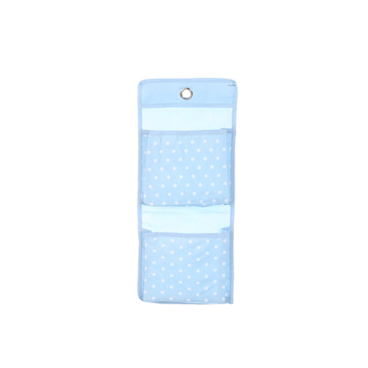 Sac de rangement suspendu à pois imprimé ménage pliable armoire porte murale dos sac suspendu Ditty sac marchandise étagère organisateur: Bleu / 2