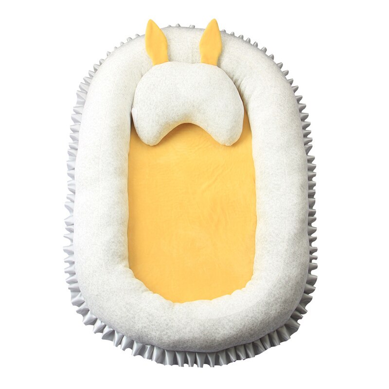 Sondr berço portátil e oval para bebês, berço fofo e macio para quarto de recém-nascido, camas amortecedoras para bebês decoração da cama: bed001-03