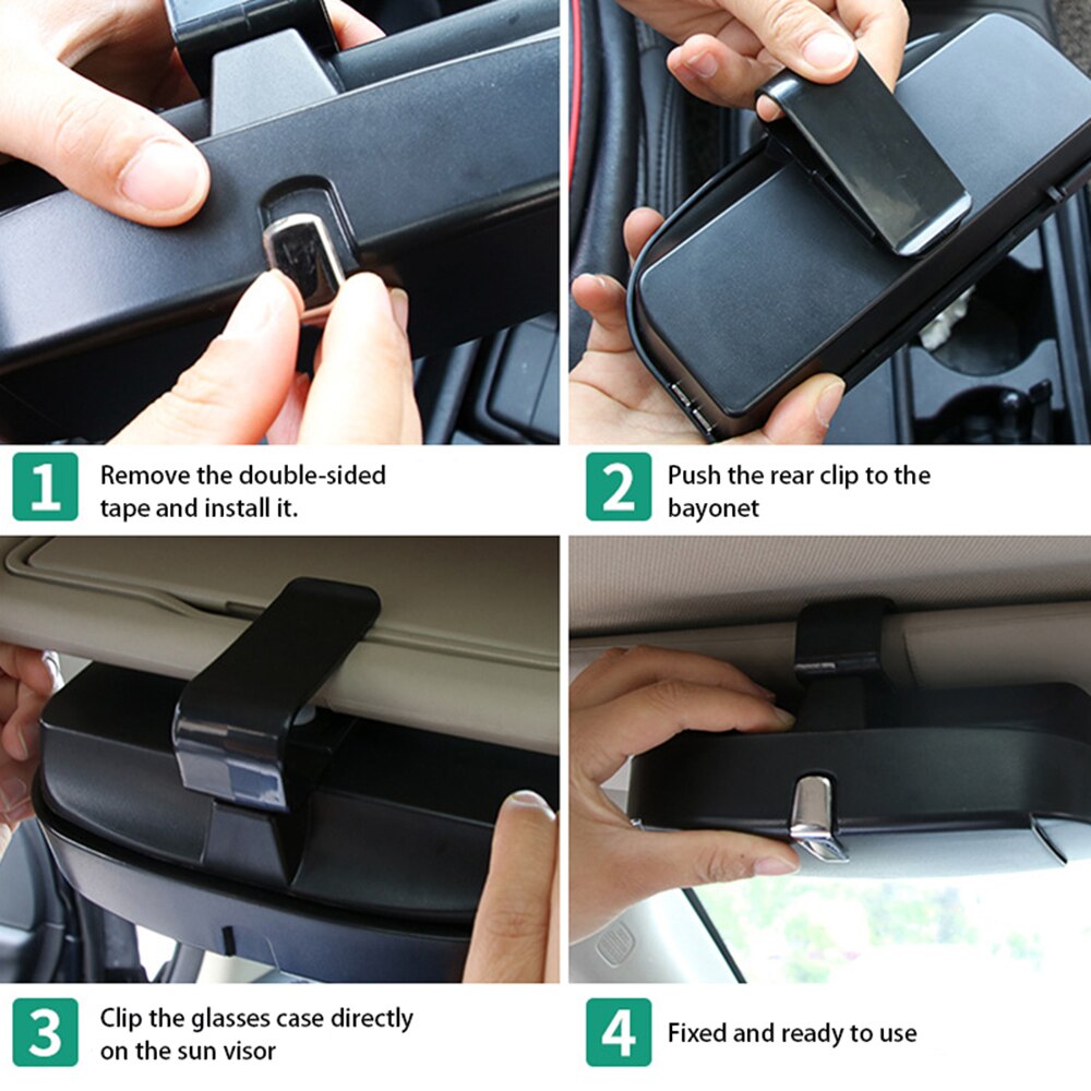 Bil solbriller veskeholder brilleboks hengende oppbevaringspose holder solskjerm solkrem deksel auto dekorasjon bil tilbehør