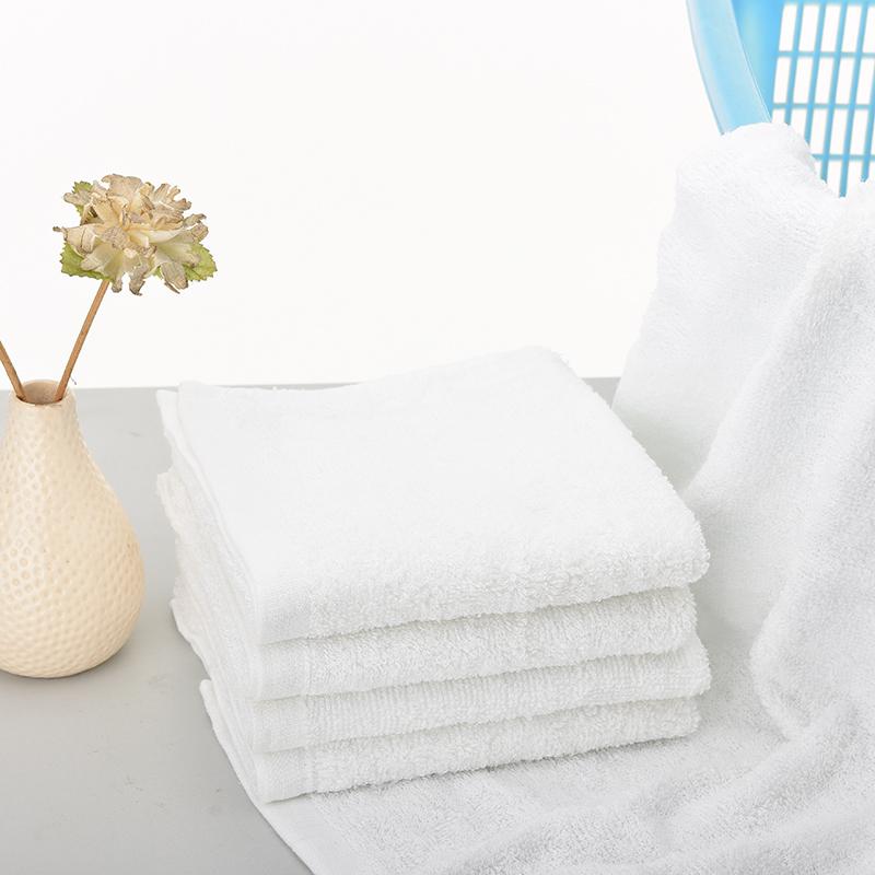Toallas blancas de algodón para Hotel, toallas de baño para Hotel, SPA, sauna, salón de belleza, toallas de baño suaves de 33x73cm, toallas de mano para bodas