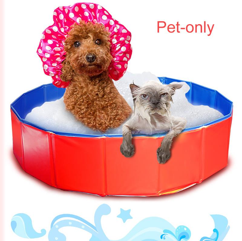 PVC Pet Bathtub Folding Basin Dogs Cats Puppy Kitten Shower Swimming Pool House Bed Strong Bathing Washing