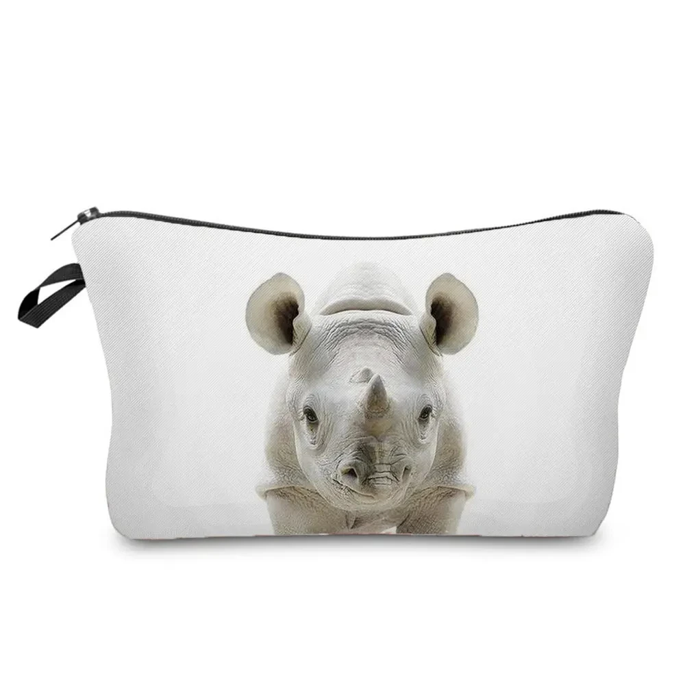 Cute Animal Series Panda Koala Elephant Print Women's Bag Casual Cosmetic Bags Waterproof Makeup Bag Portable Small Toiletry Bag: light green
