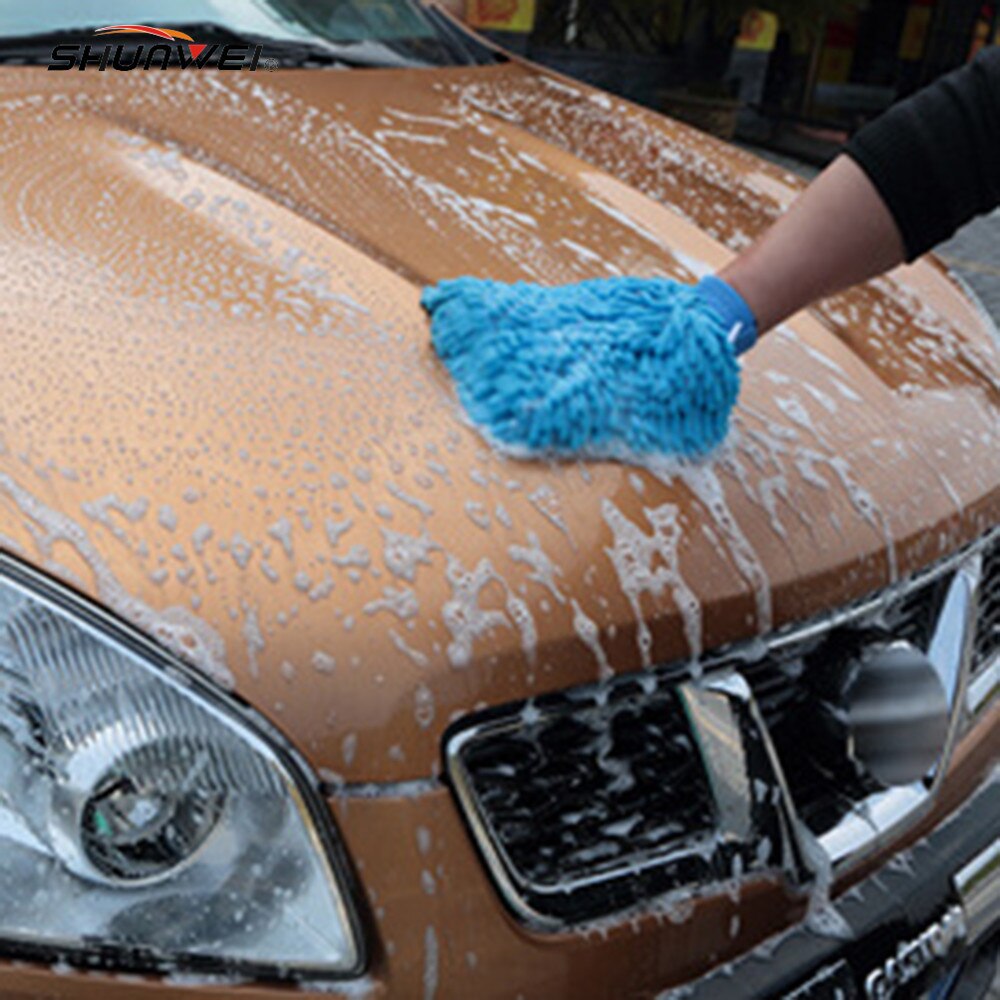 Auto Wassen Mitt Grote Size Ultra Zachte Microfiber Car Cleaning Wassen Handschoen Double Side Chenille Krasvrij Handschoenen